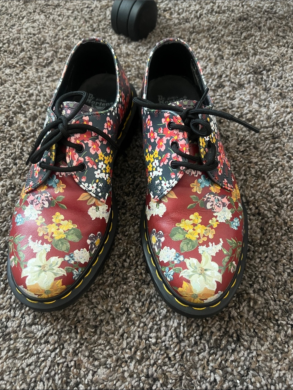 Leather oxford shoes, Dr. Martens 1461 Floral Clash
